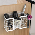 FUNKYLEE 3-in-1 Universal Hair Tool Organizer Wall Mount, White - 2 Pack by FUNKYLEE