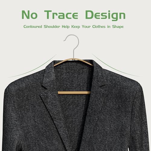 APRTAT Bamboo Clothes Hangers 30 Pack, Suit Hangers 360° Rotatable Hook - Image 5