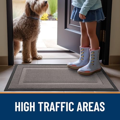 OLANLY Front Door Mat Outside 47x17, All-Season Heavy-Duty Rubber Doormat - Image 6
