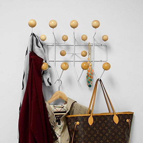 Mod Made Mid Century Modern Bubble Wall Mounted Coat Rack, Natural - Image 3