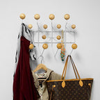 Mod Made Mid Century Modern Bubble Wall Mounted Coat Rack, Natural - Image 3