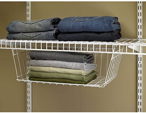 ClosetMaid Hanging Mesh Storage Basket, White, 18 in, 2-Pack - Image 3