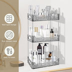 3-Tier Bathroom Counter Organizer Countertop Storage-Grey - Image 4