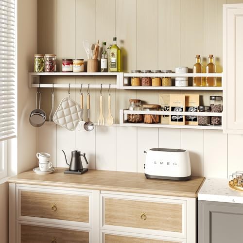 3 Pack 24 Inch Solid Wood Floating Shelves, Nursery Bookshelf, White - Image 6