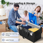ukeetap 8 Pack Extra Large Clothes Storage Bins with Lids,Black - Image 5