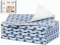 Cooyes 6 Pack Cloth Shelf Liners 17.7" × 36", Non-Slip Refrigerator Liners Machine Washable, Refrigerator Drawer Mats for Glass Shelves and Kitchen Cabinets, (Light Blue) by Cooyes