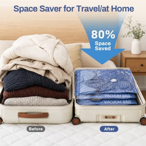 16 Pack Vacuum Storage Bags for Travel with Rechargeable Wireless Pump - Image 6