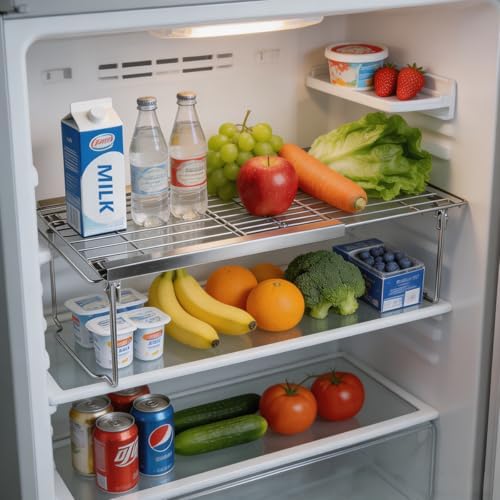 Orgneas Expandable Freezer Shelf Cooler Shelf Organizer 15.8"-22" - Image 2