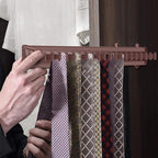 Sliding Tie Rack Hanger for Closet, 20 Tie Pull Out Belt Rack Organizer - Image 7