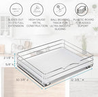 Pull Out Spice Rack for Cabinet, Spice Organizer 12 ⅜"W x 10 ⅜"D x 2 ¾"H - Image 3