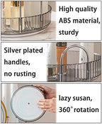 shuang qing Rotating Makeup Organizer for Vanity, Large Capacity Skincare Perfume Storage, Bathroom Counter Organizer, 360 Spinning Cosmetic Dresser Countertop Organizers (Gray, 3 Tier) - Image 3