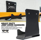 LUMENIX Heavy Duty Door Storage Hangers Bracket, Wall-Mounted Systems Kits Doors Holder Racks Compatible with 1956-2025 Jeep Wrangler CJ YJ TJ JK JKU JL JLU LJ JT (2 PCS, Animal Pattern) - Image 2