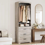 IRONCK Freestanding Closet System with Adjustable Shelves & 3 Drawers by IRONCK