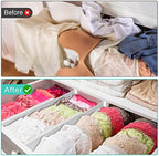 4 Pack Bamboo Drawer Dividers Organizer with Inserts 2.6'' High - Image 6