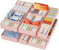 DIMJ Drawer Organizer Clothes 20 Pack - Foldable Baby Organizers and Storage & Dresser Organizer for Bedroom, Closet - Nursery Organization Dresser Dividers for underwear, Sock,Bra, Belt, Tie, Pink by DiMJ