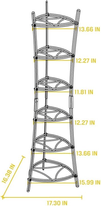 Lodge Cookware Storage Tower 6-Tier Storage Rack, Matte Black - Image 5