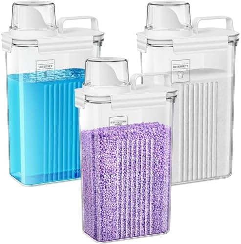 94oz Laundry Detergent Dispenser Container,Laundry Soap Dispenser,3 Pack by SUBEKYU