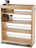 DINDON Pull Out Spice Rack Organizer for Cabinet, (5" W x 21.9" D x 25.2" H) Multi-Use Wood Pull Out Cabinet Organizer Slide Out Shelf Cabinet Storage for Kitchen, Pantry Organization by DINDON