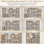 Aheaplus Closet System with 12 Drawers, 8.5-11.5Ft Closet Organizer System - Image 2