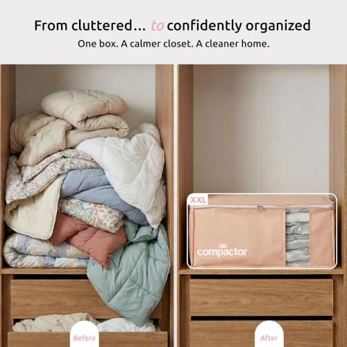 Compactor XXL 3 Vacuum Storage Bag & 3 Semi-Rigid Box, Closet Organizer, 210L - Image 3