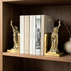 The Statue of Liberty Book Ends, Gold Heavy Duty Non-Slip Bookends - Image 6