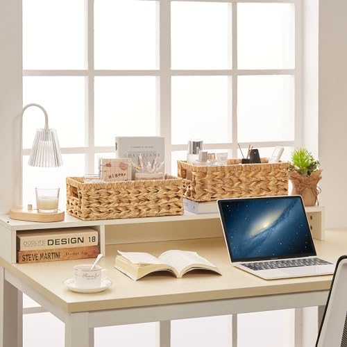 Vagusicc Wicker Storage Basket, Wicker Baskets with Handles, Toilet Paper Basket for Toilet Tank Top, Small Wicke Baskets for Organizing Shelves, 2-Pack - Image 5