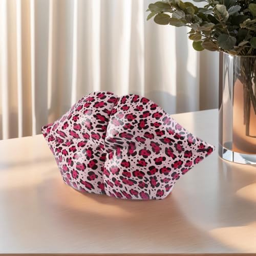 Unique Leopard Print Lip Bookends for Home Living Room Decor - Image 3