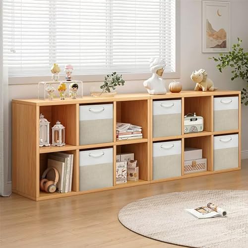 13x13 Storage Cube Bins 4Pack,Collapsible Cube Storage Organizer for Closet, Fabric Storage Box w/ Rope Handles, Foldable Storage Baskets for Shelves, Clothes,Closet Organization - White/Coffee - Image 7