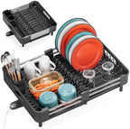 TOOLF Expandable Dish Drying Rack for Kitchen Counter, Standard, Black by TOOLF