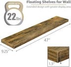 Sorbus Floating Shelves for Wall Storage (48 Inch, 2 Pack, Rustic Brown) - Image 3