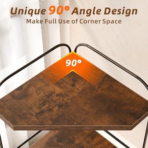 2 Pack Corner Bathroom Counter Organizer, 3-Tier Wood Countertop Organizer - Image 3