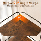 2 Pack Corner Bathroom Counter Organizer, 3-Tier Wood Countertop Organizer - Image 3