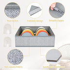 DIMJ Drawer Organizer Clothes 12 Pack - Foldable Baby Organizers and Storage & Dresser Organizer for Bedroom, Closet - Nursery Organization Dresser Dividers for underwear, Sock,Bra, Belt, Tie, Gray - Image 3