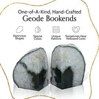 Nature's Decorations Green Agate Bookends – A+ Grade Geode Heavy Duty Decorative Stone Crystal for Shelves & Bookcases, Natural Polished Bookshelf Decor, 1 Pair 4-6Lbs - Image 7