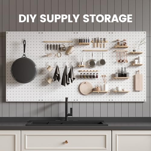 Metal Pegboard Tool Organizer, 12 x 24 in, 30 lb Capacity, 4 Pack - Image 6