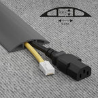D-Line Cable Protector, 1/2 in H, 6 ft L, 2-3/8 in W, 1 Channel, PVC, Gray CC-4-1 Each (Pack of 4) - Image 3