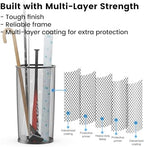 19.5" H Mesh Umbrella Stand - Ventilated Mesh Umbrella Holder for Entryway - Extra Capacity Storage for Umbrellas Canes & More - Freestanding Indoor Organizer 10.4" L x 10.4" W x 19.5" H - 2P Black - Image 4