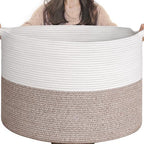 Goodpick Extra Large Woven Blanket Basket Living Room & Playroom, 115L by Goodpick