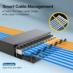 12 Port Patch Panel Blank Keystone Patch Panel Shielded Compatible with LC/SC/ST/FC/USB/HDMI Keystone Jack for Home/Office Ethernet Termination Box - Image 2