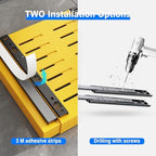 Mustorn 2 Pack Pull Out Cabinet Organizer, Expandable Slide Out Drawers for Kitchen Cabinets Peel and Stick Pullout Drawer Heavy Duty Sliding Shelves for Cupboard, Pantry, Bathroom(16.5" Deep, Yellow) - Image 6