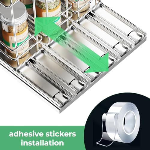 Mystozer Pull Out Spice Rack Organizer for Cabinet, Slide Out Spice Racks - Image 4