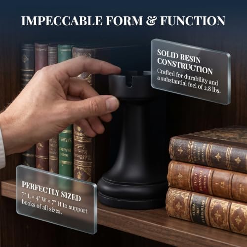 Decorative Chess Bookends Novelty Book Holders for Shelves - Image 6