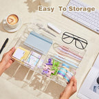 Briwooody Clear Acrylic Deep Drawer Organizer Tray, 6 Compartments - Image 3