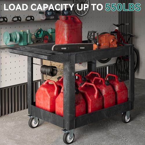 YITAHOME Utility Cart on Wheels 45 x 25 Inch w/Swivel Wheels(2 Brake) - Image 4