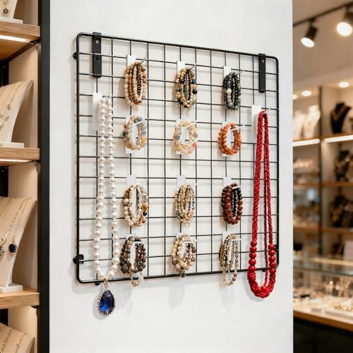 60 Pack Grid Wall Display Hooks, Metal Gridwall Accessories for Retail Stores, Trade Shows, Art and Craft Displays (White, 8 Inch) - Image 7