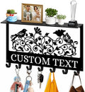 Dyoart Custom Flowers Bird Key Holder Wall Mount with Shelf Home Decor Gift by Dyoart