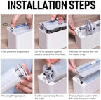 Refillable Magnetic Plastic Wrap Dispenser with Slide Cutter, Sturdy Food Cling Film Cutter, Press and Seal Wrap, 12" x 328' Roll BPA Free - Image 7
