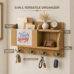 Rebee Vision Key Holder Wall Mount with Chalkboard for Home Decor, Yellow - Image 3