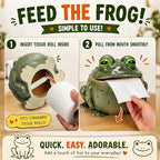Funny Frog Toilet Paper Holder, Whimsical Toad Tissue Box in Resin for Kitchen, Bathroom, or Bedroom, Creative Animal Toilet Roll Dispenser (Single Frog Holder) - Image 5
