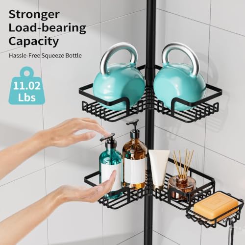 KEGII Corner Shower Caddy Tension Pole, Stainless Steel Shower Organizer - Image 6